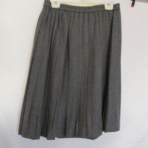 Nicole Summers gray wool pleated skirt 16P